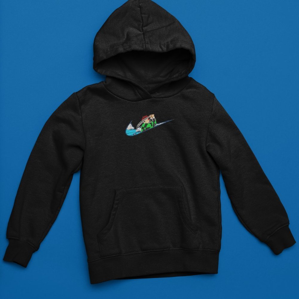 New- White&black Embroidered anime box hoodies